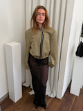 ZIPPER BLAZER GREEN