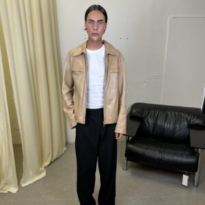 BEIGE LEATHER JACKET